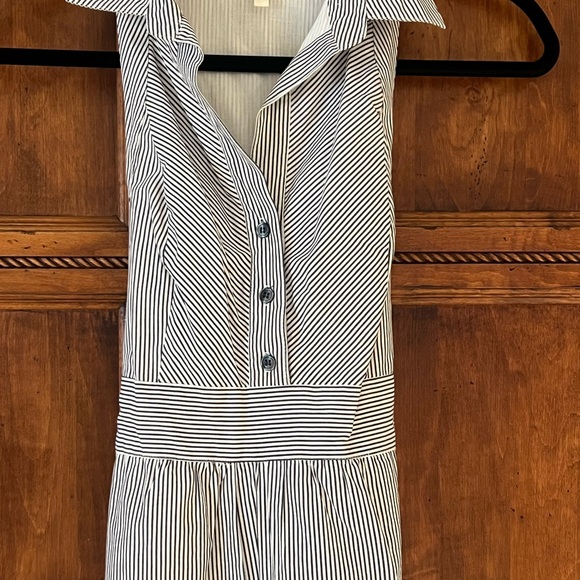 Mauve Striped Sleeveless Dress | Pockets | Lined | SZ 2| Gray/Blue | Like New - Picture 8 of 14